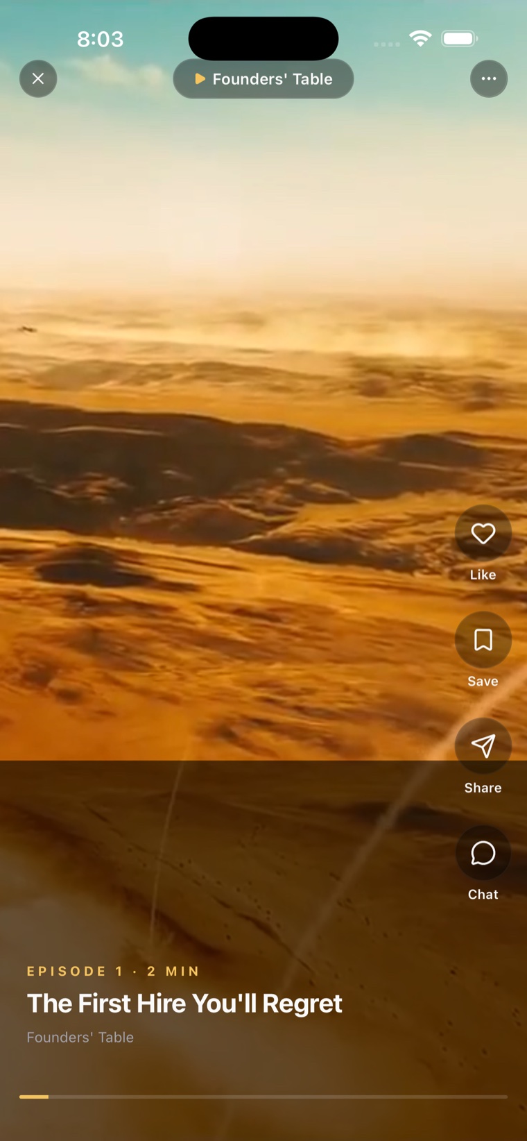 Stage Reel vertical episode player